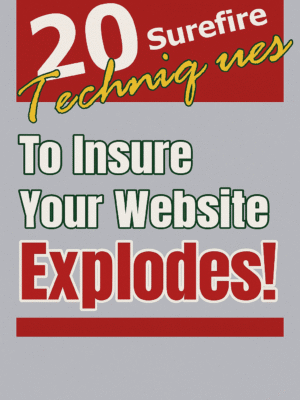 20 surefire techniques to ensure your website explodes
